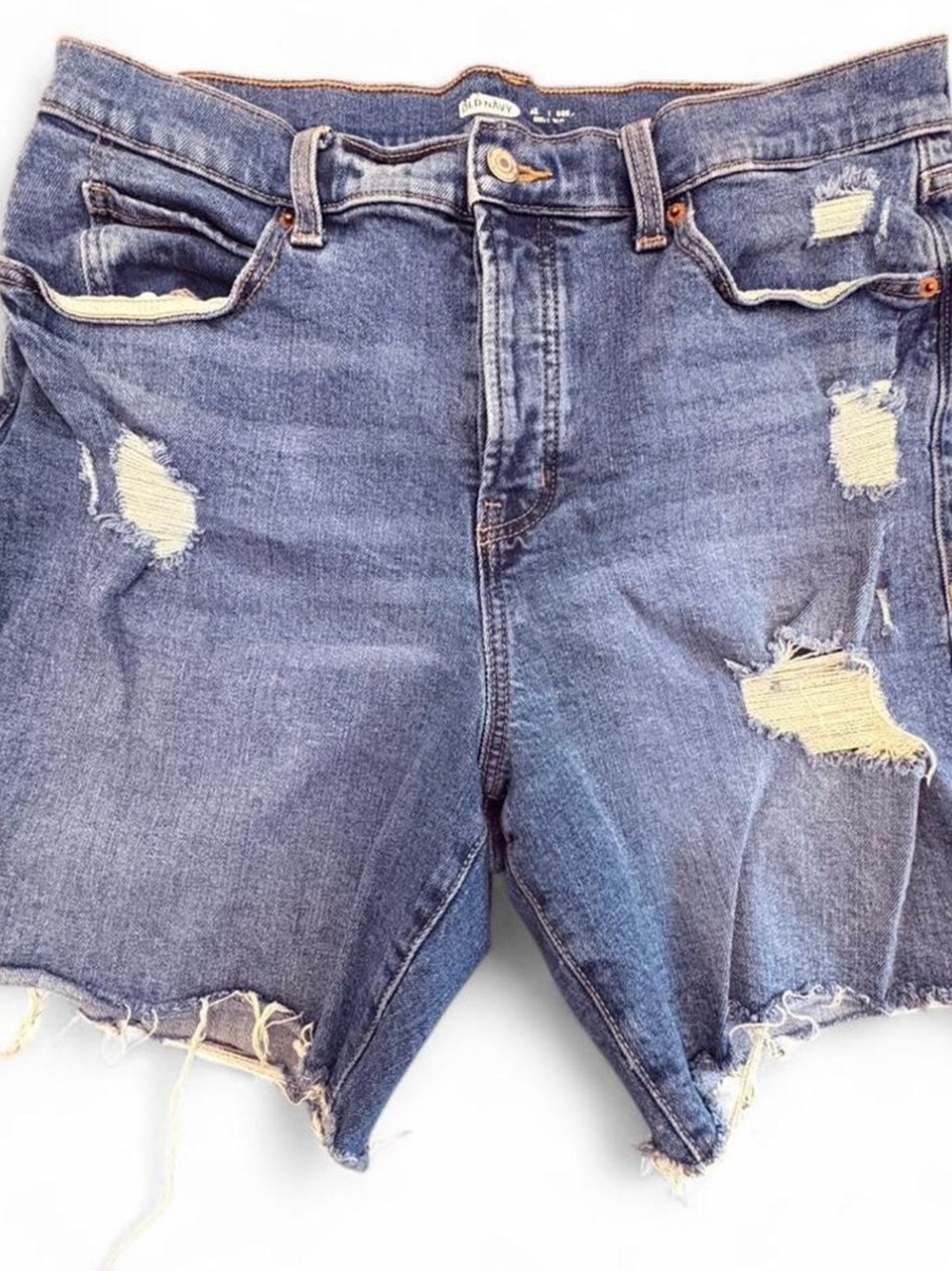 Old Navy Distressed Blue Denim Jean Shorts